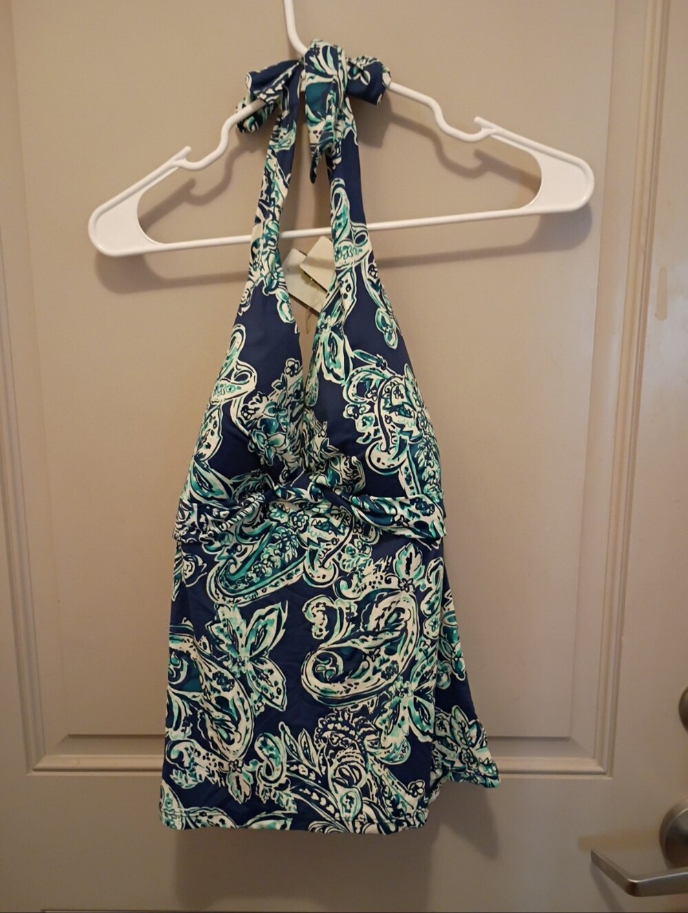 LRL Women's Blue Paisley Tankini Size 10